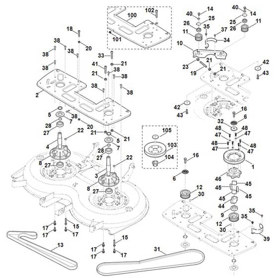 Viking MT5112.1 Z - Blade Drive - Parts Diagram