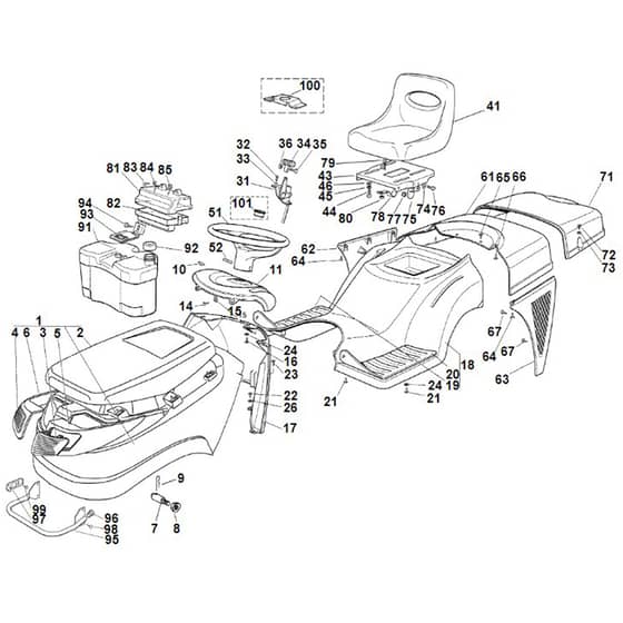 Viking MT545 - Cover - Parts Diagram