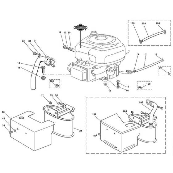 Viking MT545 - Engine - Parts Diagram
