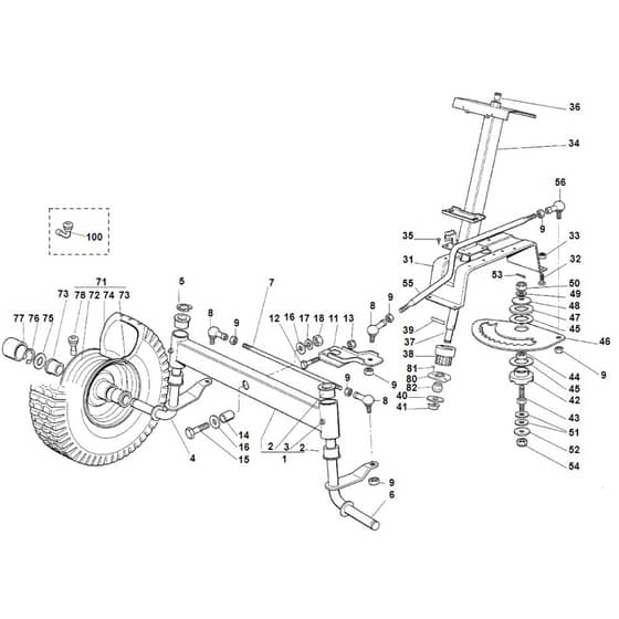Viking MT545 - Steering - Parts Diagram
