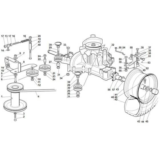 Viking MT580 - Gear Head - Parts Diagram