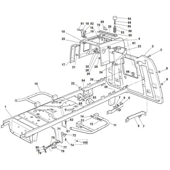 Viking MT585 - Frame - Parts Diagram