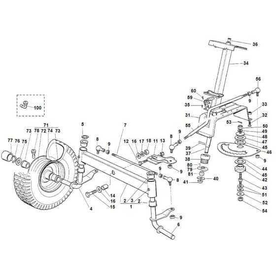 Viking MT585 - Steering - Parts Diagram