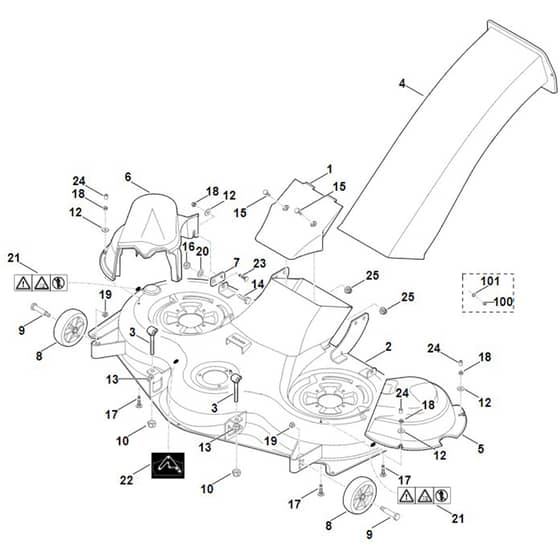 Viking MT6112.0 C - Mowing Deck Housing - Parts Diagram