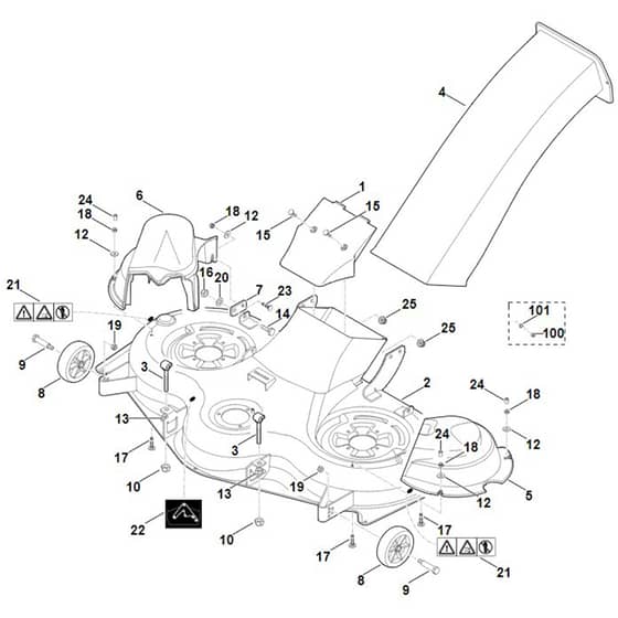 Viking MT6112.0 K - Mowing Deck Housing - Parts Diagram