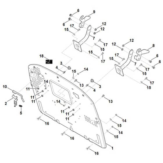 Viking MT6112.1 C - Back Panel - Parts Diagram
