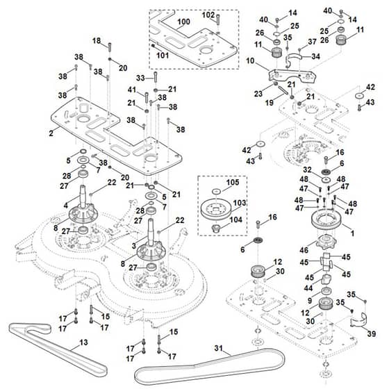 Viking MT6112.1 C - Blade Drive - Parts Diagram