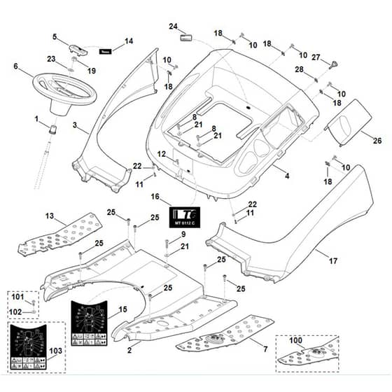 Viking MT6112.1 C - Cover - Parts Diagram