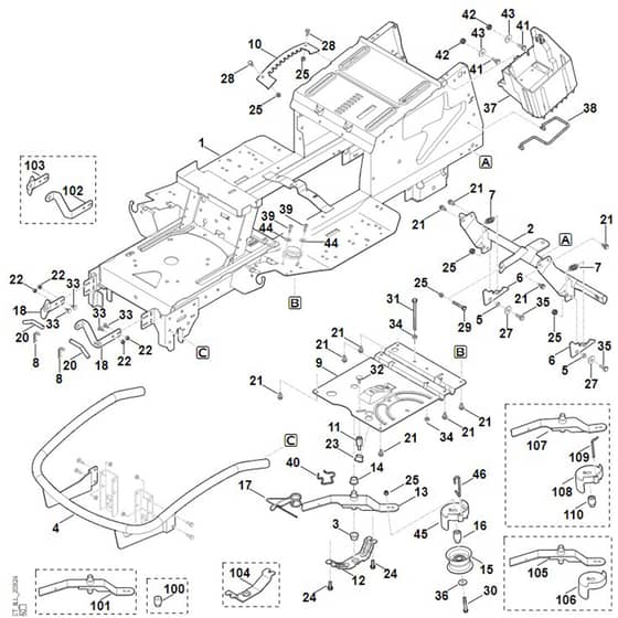 Viking MT6112.1 C - Frame - Parts Diagram