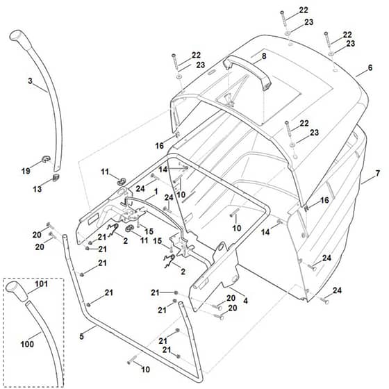 Viking MT6112.1 C - Grass Catcher Bag - Parts Diagram
