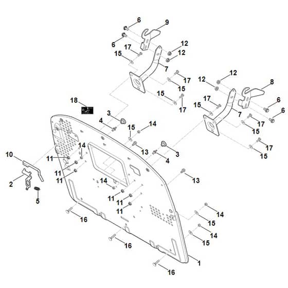 Viking MT6112.1 ZL - Back Panel - Parts Diagram