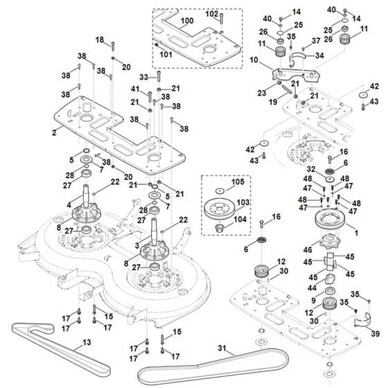 Viking MT6112.1 ZL - Blade Drive - Parts Diagram