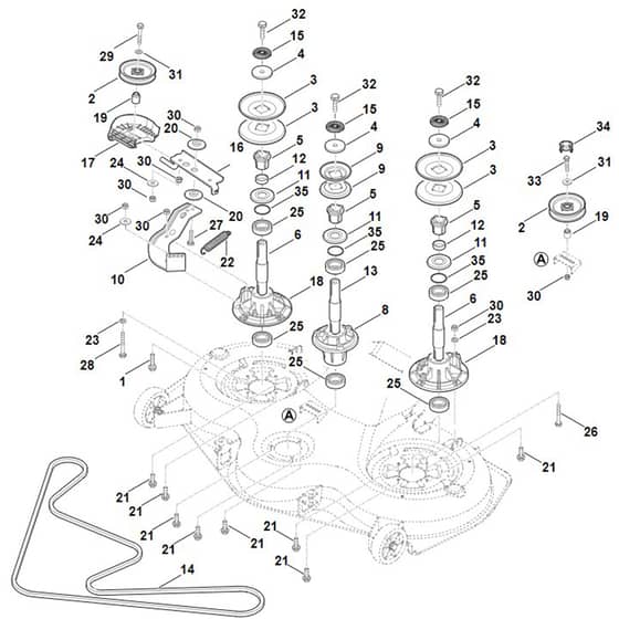 Viking MT6127.0 KL - Blade Drive - Parts Diagram