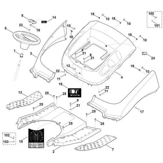Viking MT6127.0 KL - Cover - Parts Diagram