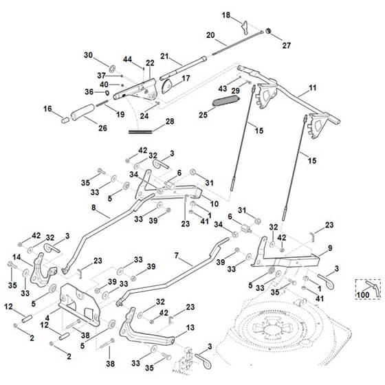 Viking MT6127.0 KL - Height Adjustment - Parts Diagram