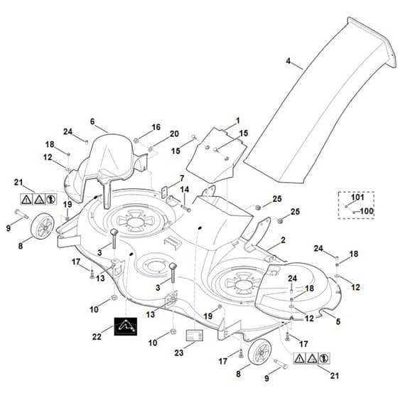 Viking MT6127.0 KL - Mowing Deck Housing - Parts Diagram