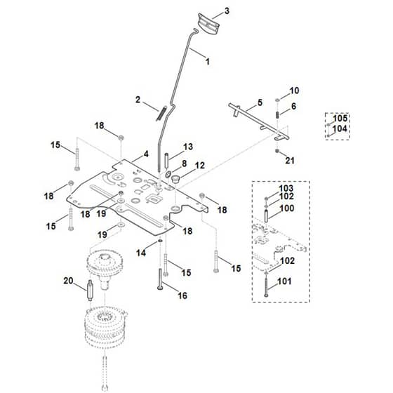 Viking MT6127.0 KL - Parking Brake - Parts Diagram
