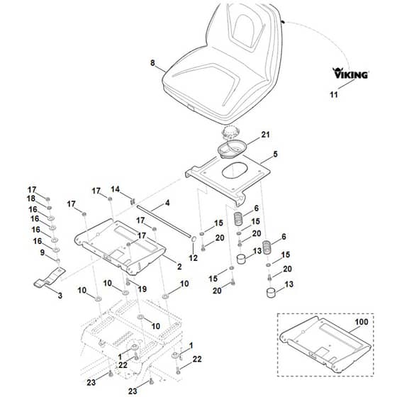 Viking MT6127.0 KL - Seat - Parts Diagram