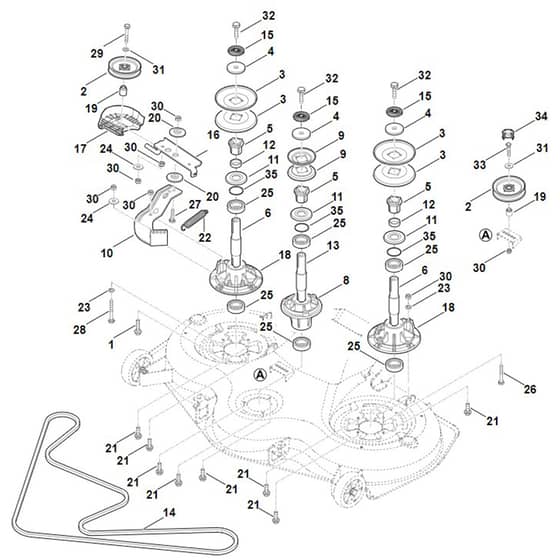 Viking MT6127.0 ZL - Blade Drive - Parts Diagram