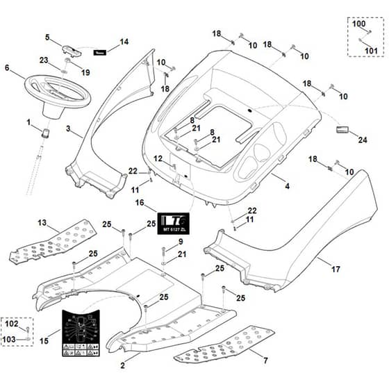 Viking MT6127.0 ZL - Cover - Parts Diagram