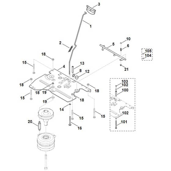 Viking MT6127.0 ZL - Parking Brake - Parts Diagram