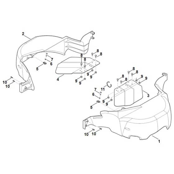 Viking MT6127.0 ZL - Protective Cover, Mowing Deck - Parts Diagram