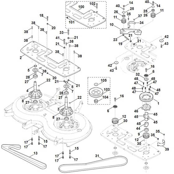 Viking MT6127.1 ZL - Blade Drive - Parts Diagram