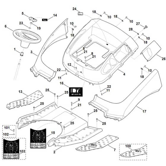 Viking MT6127.1 ZL - Cover - Parts Diagram