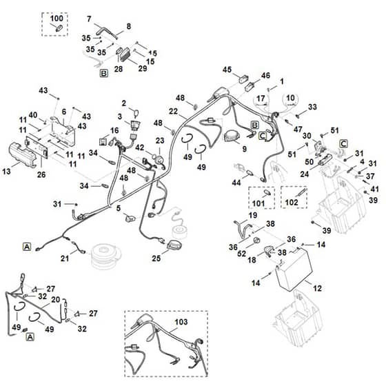 Viking MT6127.1 ZL - Electric Equipment - Parts Diagram