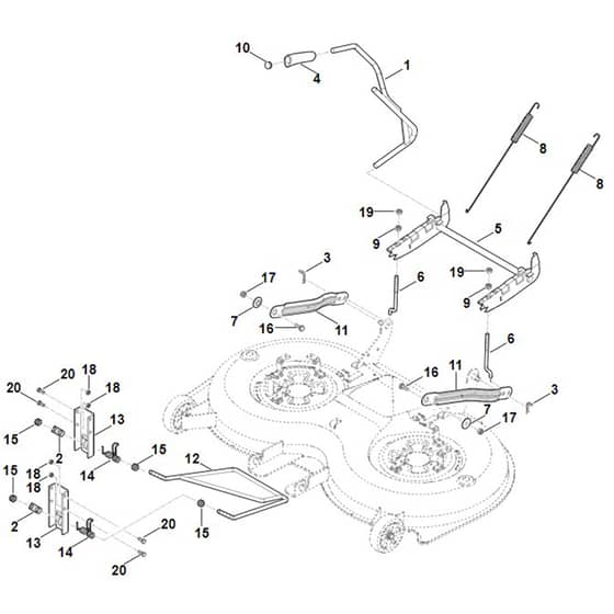 Viking MT6127.1 ZL - Height Adjustment - Parts Diagram