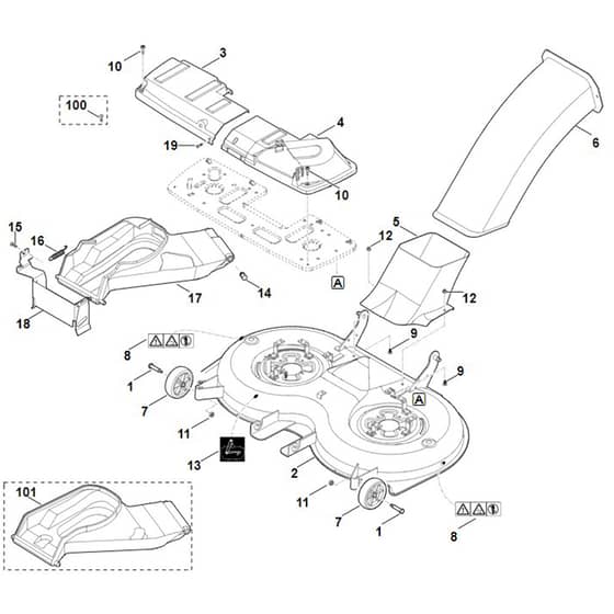 Viking MT6127.1 ZL - Mowing Deck Housing - Parts Diagram