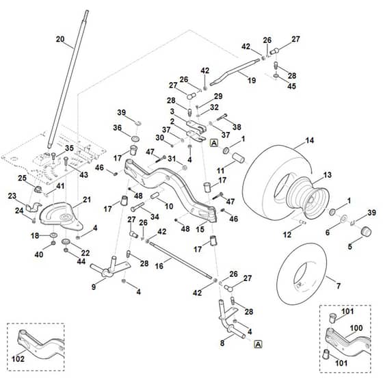 Viking MT6127.1 ZL - Steering, Front Wheel - Parts Diagram