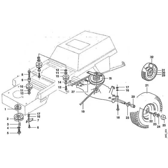 Viking MT640 (1997) - V-Belt Train, Rear Wheels - Parts Diagram