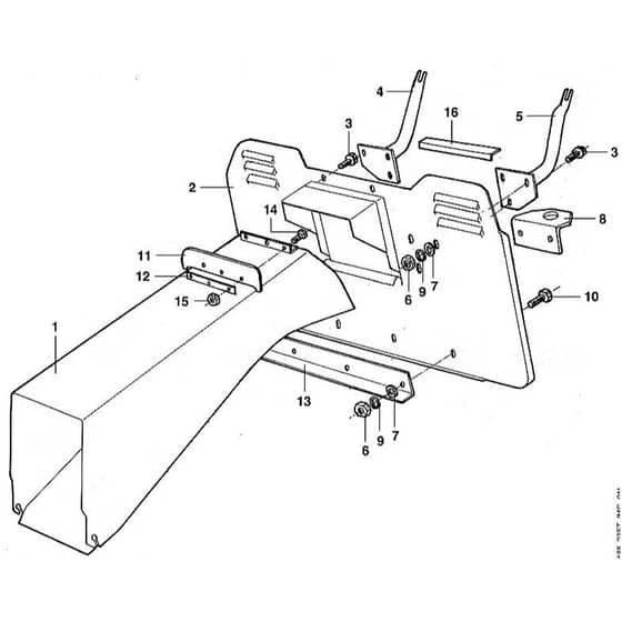 Viking MT680 - Grass Catcher Bag Support - Parts Diagram