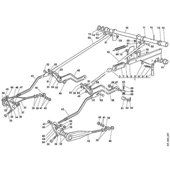 Viking MT740 - Height Adjustment - Parts Diagram