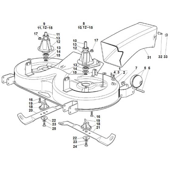 Viking MT740 - Mowing Deck - 2 - Parts Diagram
