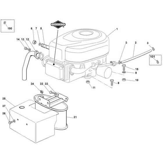 Viking MT745 - Engine - Parts Diagram