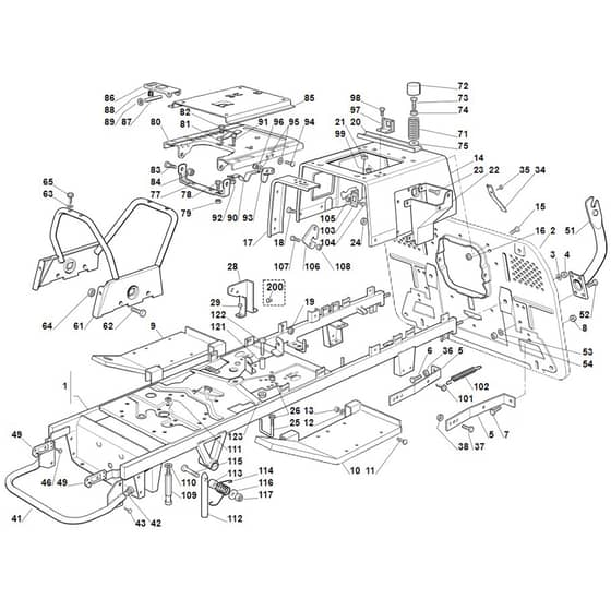 Viking MT745 - Frame - Parts Diagram