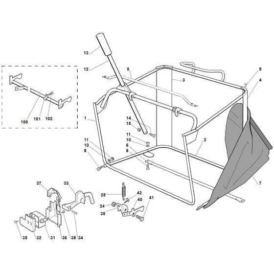 Viking MT745 - Grass Catcher Bag - Parts Diagram