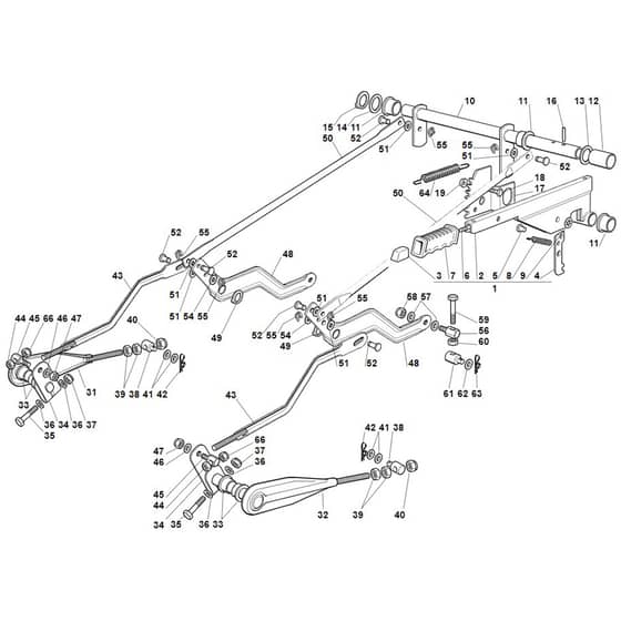 Viking MT745 - Height Adjustment - Parts Diagram