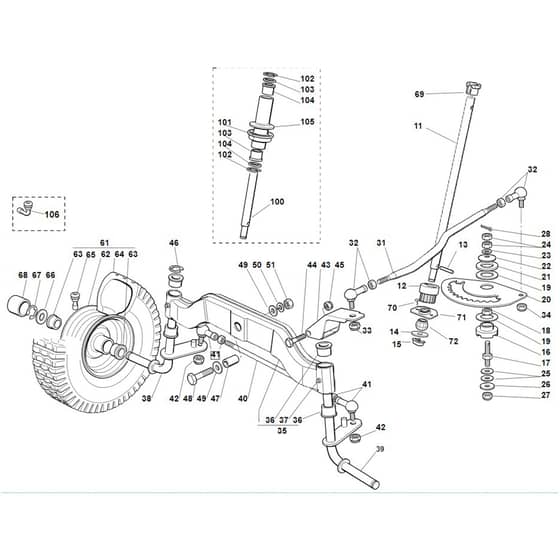 Viking MT745 - Steering - Parts Diagram
