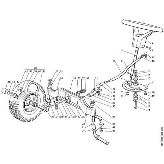 Viking MT780 (1999) - Steering - Parts Diagram