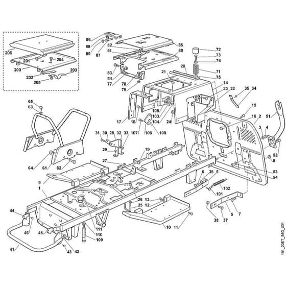 Viking MT780 - Frame - Parts Diagram