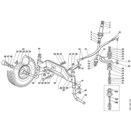Viking MT780 - Steering - Parts Diagram