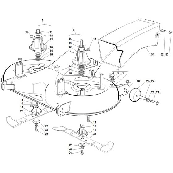 Viking MT785 - Mowing Deck - 2 - Parts Diagram