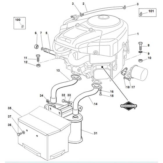 Viking MT785 S - Engine - Parts Diagram
