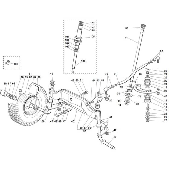 Viking MT785 S - Steering - Parts Diagram