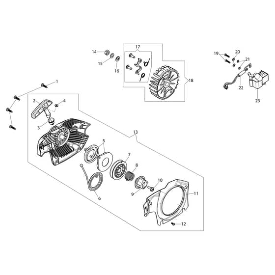 MT 4110 - Efco Chainsaw Ignition system Diagram
