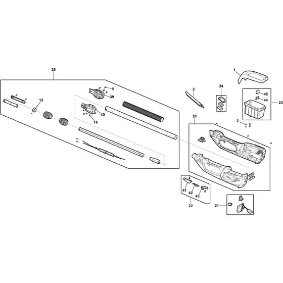 MT 500e - 2022-2025 - 278720008/ST3 - Stiga Brushcutter Body Work Diagram