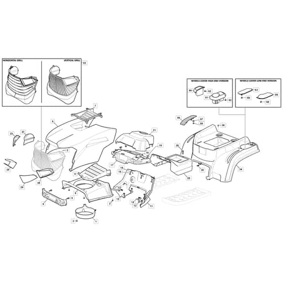 MTF 1430 HD - 2019-2022 - 2T2110283/MTF - Mountfield Ride On Mower Body Diagram